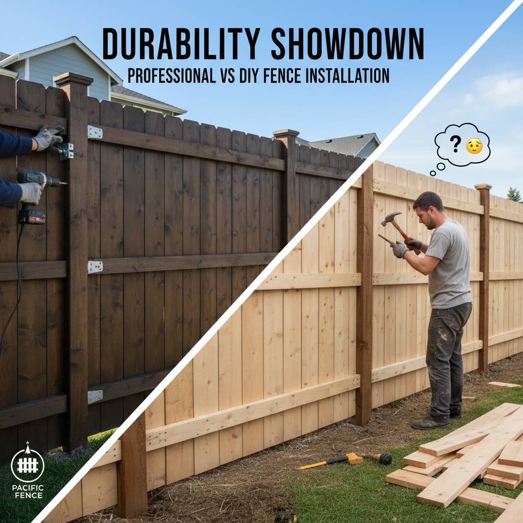 Durability comparison: professional vs DIY fence installation