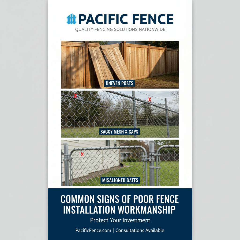 Common signs of poor fence installation workmanship